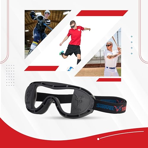 Professional Vision Training Goggles with Adjustable Strap | Lightweight Sports Goggles for Baseball, Basketball, Hockey, Football, Lacrosse, and Soccer Training | One Size Fits All