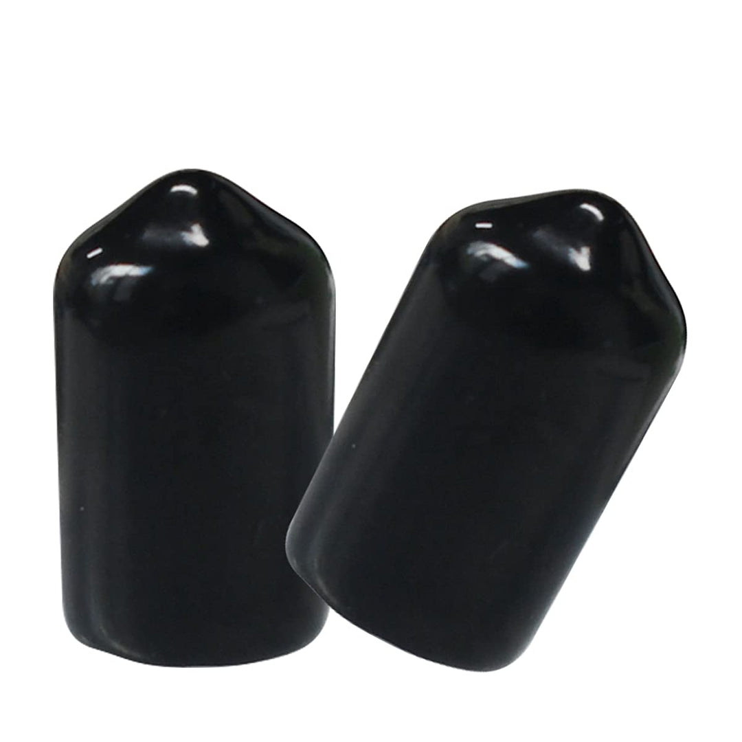 50pcs Vinyl Flexible End Caps, Rubber End Caps, Black Bolt Screw Thread Protector Safety Cover (5/16 Inch 8 mm)