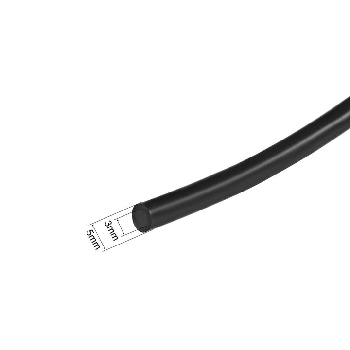 Silicone Tube, 1/8 (3mm) ID x 3/16 (5mm) OD 3 Meter/10ft Silicone Rubber Tube Air Hose Water Pipe for Pump Transfer Black