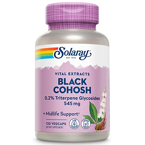 Black Cohosh Root & Extract 545mg | Womens Health & Menopause Support Supplement | Non-GMO | 120 VegCaps