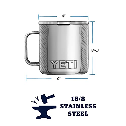 Rambler 14 oz Mug, Vacuum Insulated, Stainless Steel with MagSlider Lid, Black