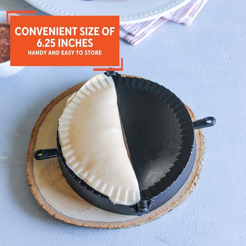 IMUSA USA Jumbo IMU-71006W Easy to Use Plastic Empanada Mold, Black