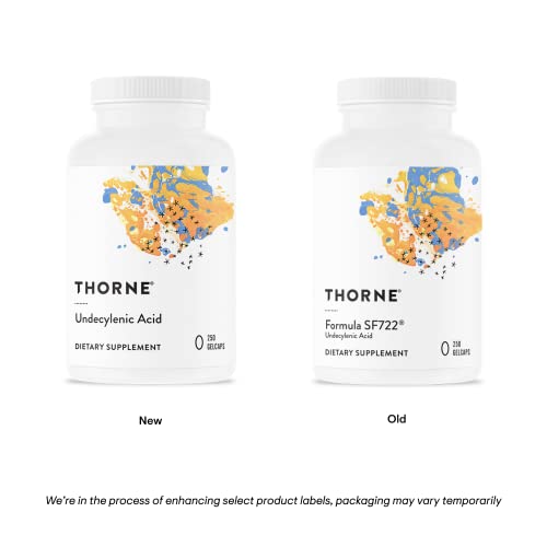 Undecylenic Acid (Formerly Formula SF722) - 250 mg of Undecylenic Acid - Fatty Acid Support for a Healthy Balance of Gut and Vaginal Flora - Gluten Free - 250 Gelcaps - 50 Servings