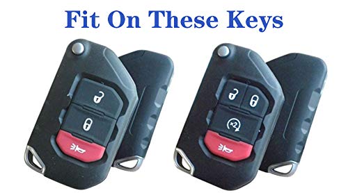 Soft TPU Protector Key Fob Cover Case fit for 2020 2021 Jeep Gladiator JT Sahara JLU 2018 2019 Jeep Wrangler JL JLU Rubicon Keyless Entry Key Fob (Silver)