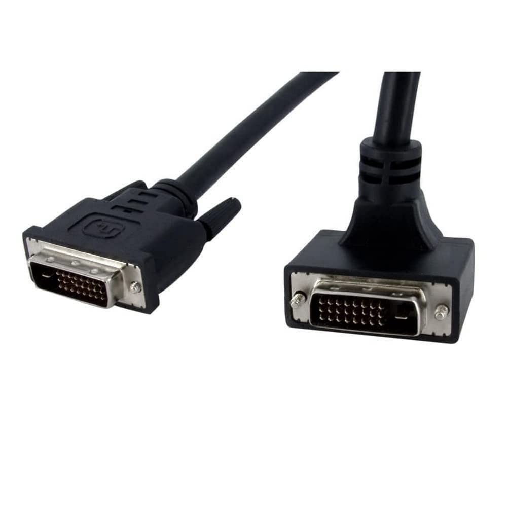 6 ft 90 Degree Upward Angled Dual Link DVI-D Monitor Cable M/M - Male to Male 25 pin DVI-D Video Cable Black 6 Feet 2560x1600 (DVIDDMMTA6)