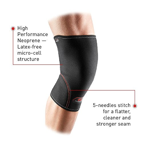 Knee Compression Sleeve, Lightweight Support with Neoprene, for Left & Right Knee, Fits Men & Women, Includes 1 Sleeve, Black, S