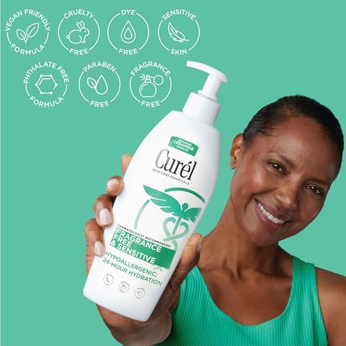 Fragrance Free Comforting Body Lotion, Unscented Dry Skin Moisturizer for Sensitive Skin, with Advanced Ceramide Complex, Repairs Moisture Barrier, 20 oz