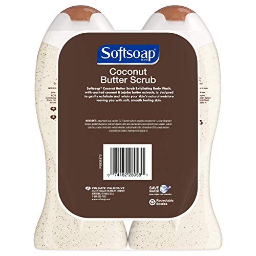 Body Butter Coconut Scrub, Body Buff Wash, 15 Ounce (Pack of 2)