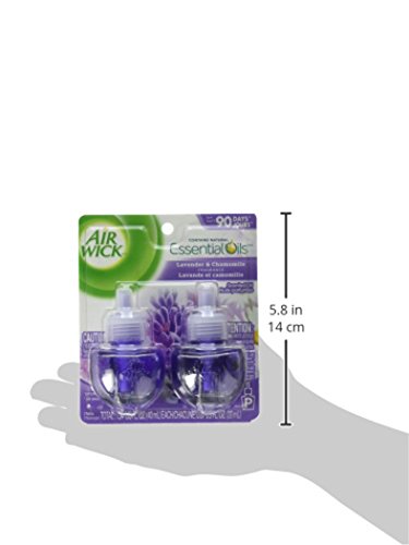 Plug in Scented Oil Refill, 2ct, Lavender & Chamomile, Essential Oils, Air Freshener