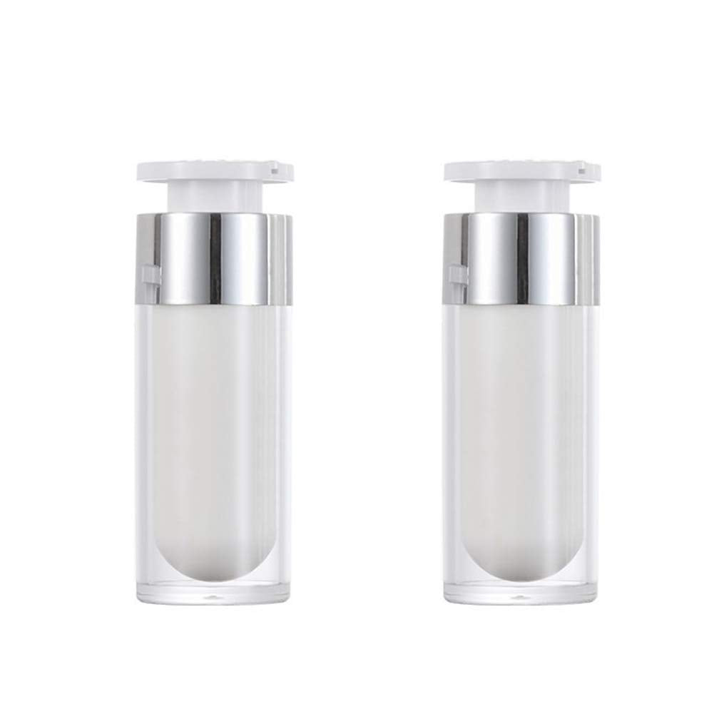 30Ml: Ericotry 2Pcs 15Ml/30Ml/50Ml Empty Refillable White Acrylic High-Grade Airless Vacuum Pump Cream Lotion Foundation Bottle Dispenser Vial Travel Cream Lotion Toner Container