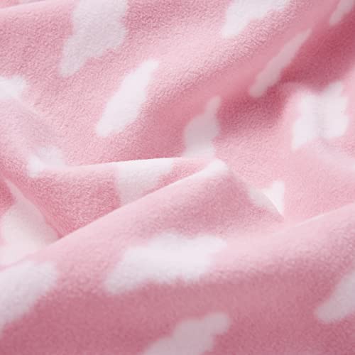 Micro Fleece Baby Sleep Sack 18-24 Months, 1.0 TOG Baby Sleeveless Wearable Blanket with 2-Way Zipper, Sleeping Bag for Baby Girl, 1 Pack, Pink Cloud