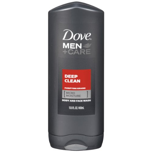 Dove Men + Care Body and Face Wash, Deep Clean, 13.5 Ounce (2 Pack)