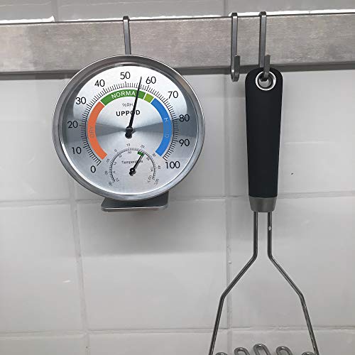 5 Indoor Outdoor Hygrometer/Thermometer, Humidity Gauge Indicator Temperature Humidity Monitor, Analog Hygrometer Humidor (English Version)