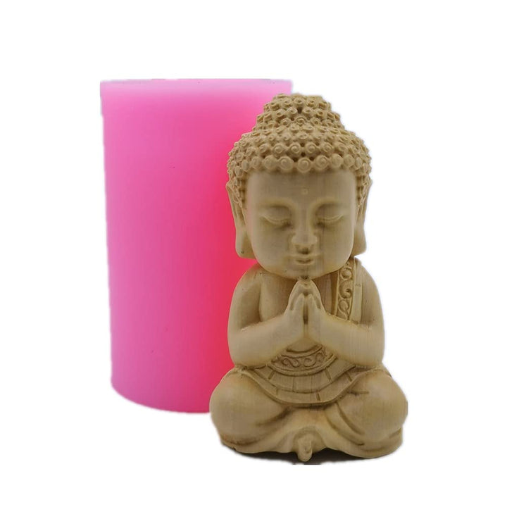 Upgraded Version New Buddha Candle Mold Scented Wax Mould Handmade Silicone Molds for Resin Gypsum Crafts Decorations Making