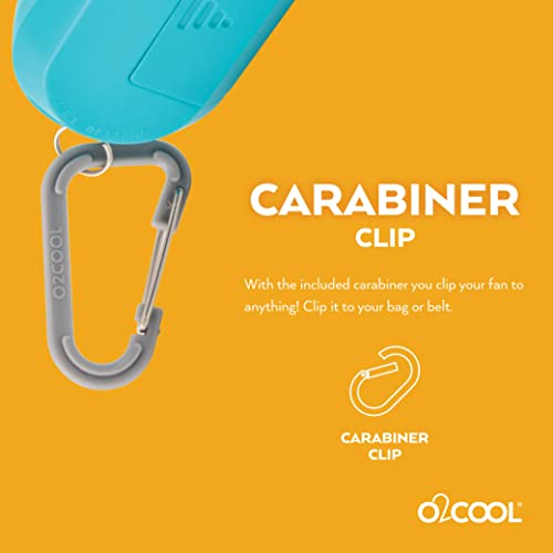 Carabiner Sport Misting Fan - Pocket Sized, Portable On-The-Go Battery Powered Cooling