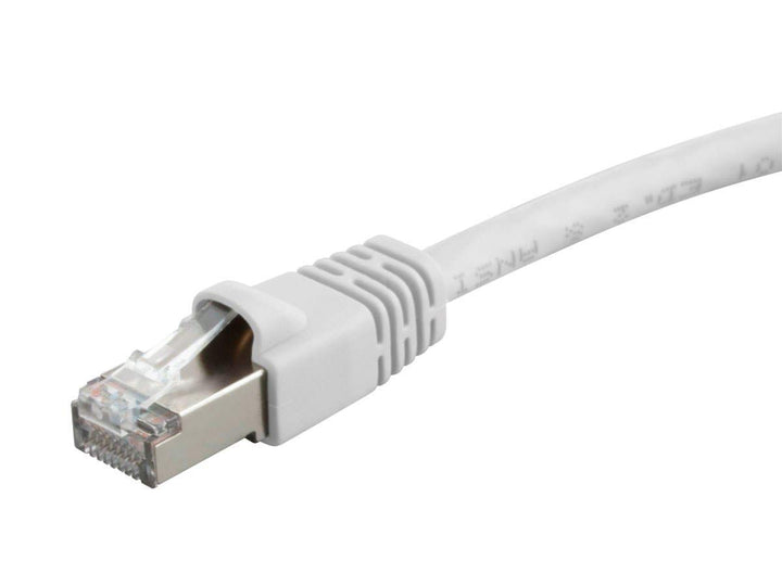 - 124336 Cat6A Ethernet Patch Cable - Network Internet Cord - RJ45, 550Mhz, STP, Pure Bare Copper Wire, 10G, 26AWG, 3ft, White