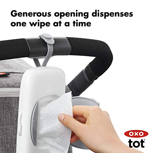 Tot On-The-Go Wipes Dispenser- Gray, 1 Count (Pack of 1)