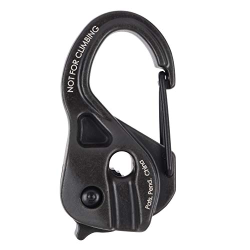 CamJam XT Aluminum Rope Tightener - Versatile Tie Down Cam Mechanism with Carabiner Clip - Secure Hiking Gear Essential - Rope Tie Down Accessory - Black/Coyote