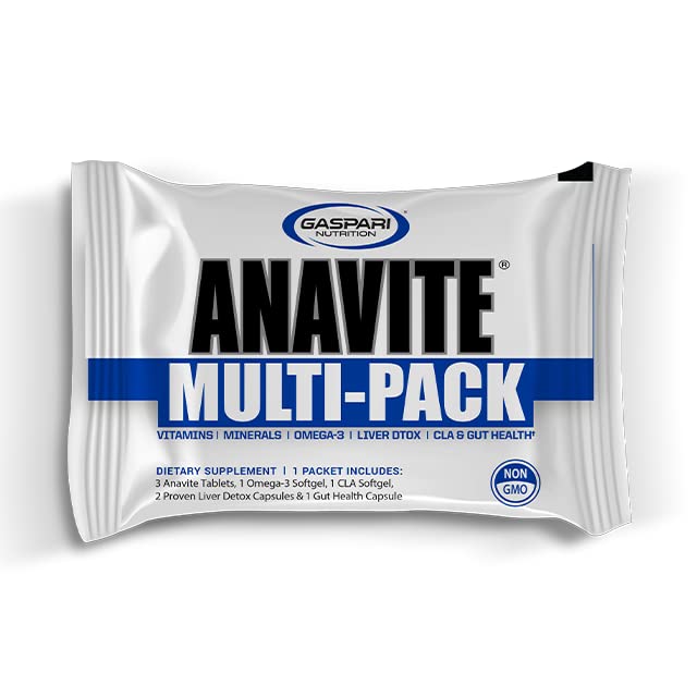 Anavite, Full Spectrum Multi-Vitamin Packs, Anavite Multivitamins, CLA, Omega 3s, Proven Gut, and Proven Liver Detox, All in 1 (30 Servings, 5 in 1 Multivitamin Pack)