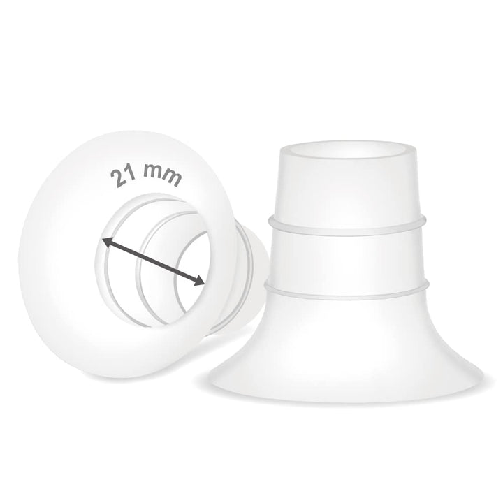21mm Flange Insert Compatible with 24mm Elvie Single/Double Electric, Elvie Stride Wearable Cup, Compatible with Medela PersonalFit Flex Shield, Not Original Elvie Replacement Pump Parts