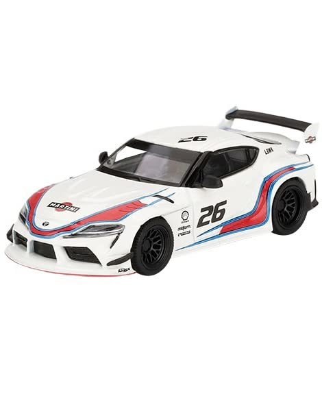 GR Supra LB Works 26 White Martini Racing Limited Edition to 3600 Pieces Worldwide 1/64 Diecast Model Car by True