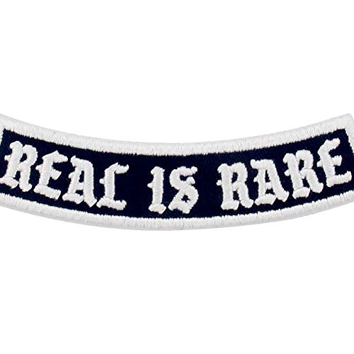 Real is Rare Patch Embroidered Biker Applique Iron On Sew On Emblem