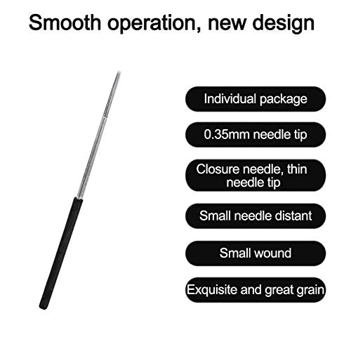 Microblading Needles,50Pcs Permanent Makeup Tattoo Manual Eyebrow Needle 3 Pin Round Blades