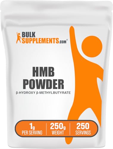.com HMB Powder - as Calcium HMB, Beta-Hydroxy Beta-Methylbutyrate - HMB Powder Supplements, Gluten Free - 1000mg per Serving, 250g (8.8 oz) (Pack of 1)