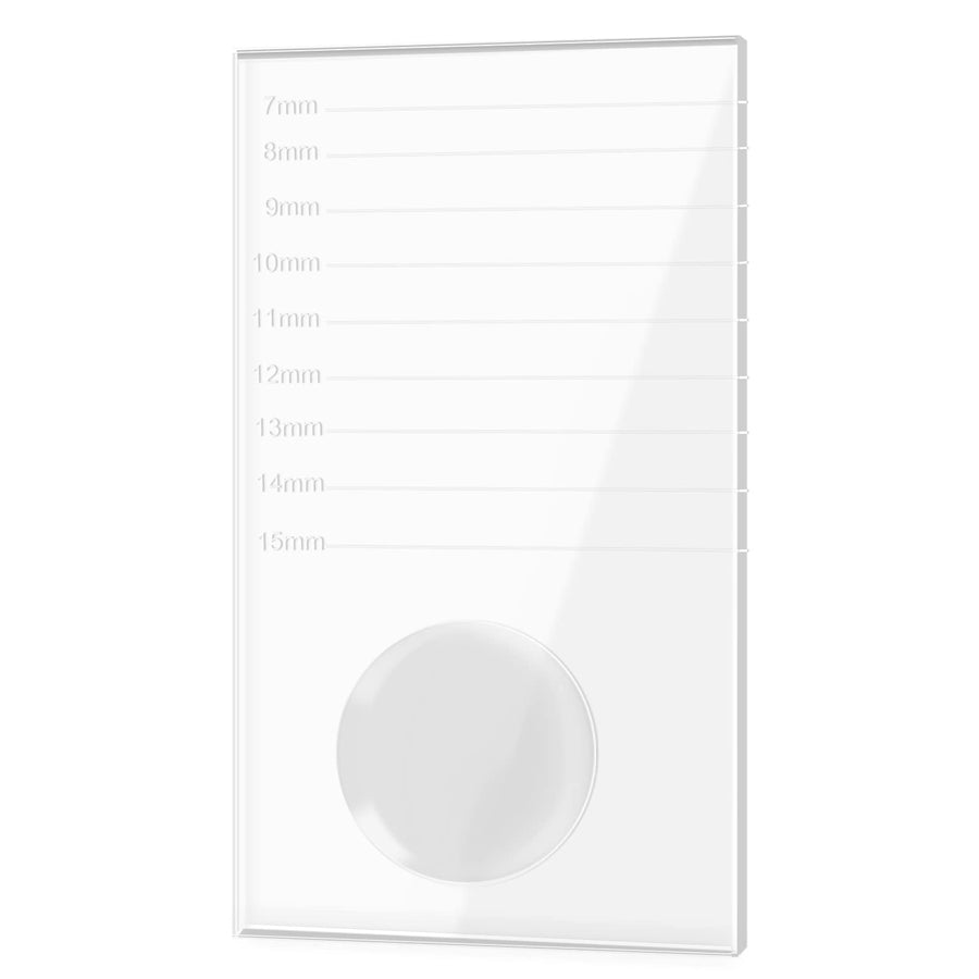 Glass False Lash Holder, 4'' x 2'' x 0.4''Lash Pallet for Lash Extensions, 2-in-1 Crystal False Lashes Adhesive Glue Pallet Holder for Eyelash Extensions