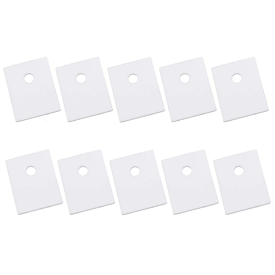 10pcs TO-3P Alumina Ceramic Sheet Ceramic Transistor Triac Thyristor Insulator Insulation Protection Mica 20x25x1mm, White