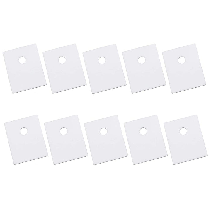 10pcs TO-3P Alumina Ceramic Sheet Ceramic Transistor Triac Thyristor Insulator Insulation Protection Mica 20x25x1mm, White