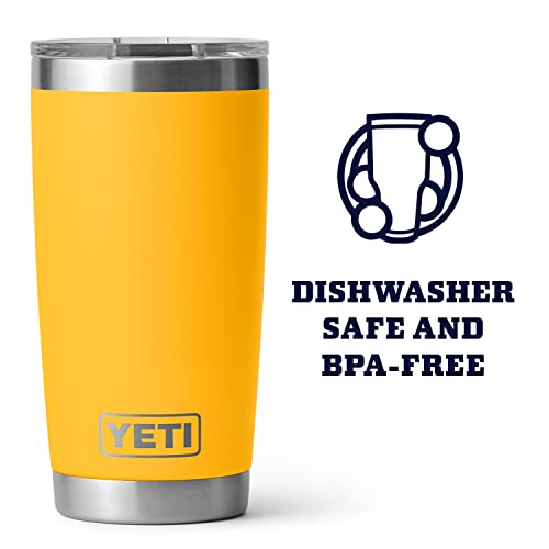 Rambler 20 oz Tumbler, Stainless Steel, Vacuum Insulated with MagSlider Lid, Alpine Yellow