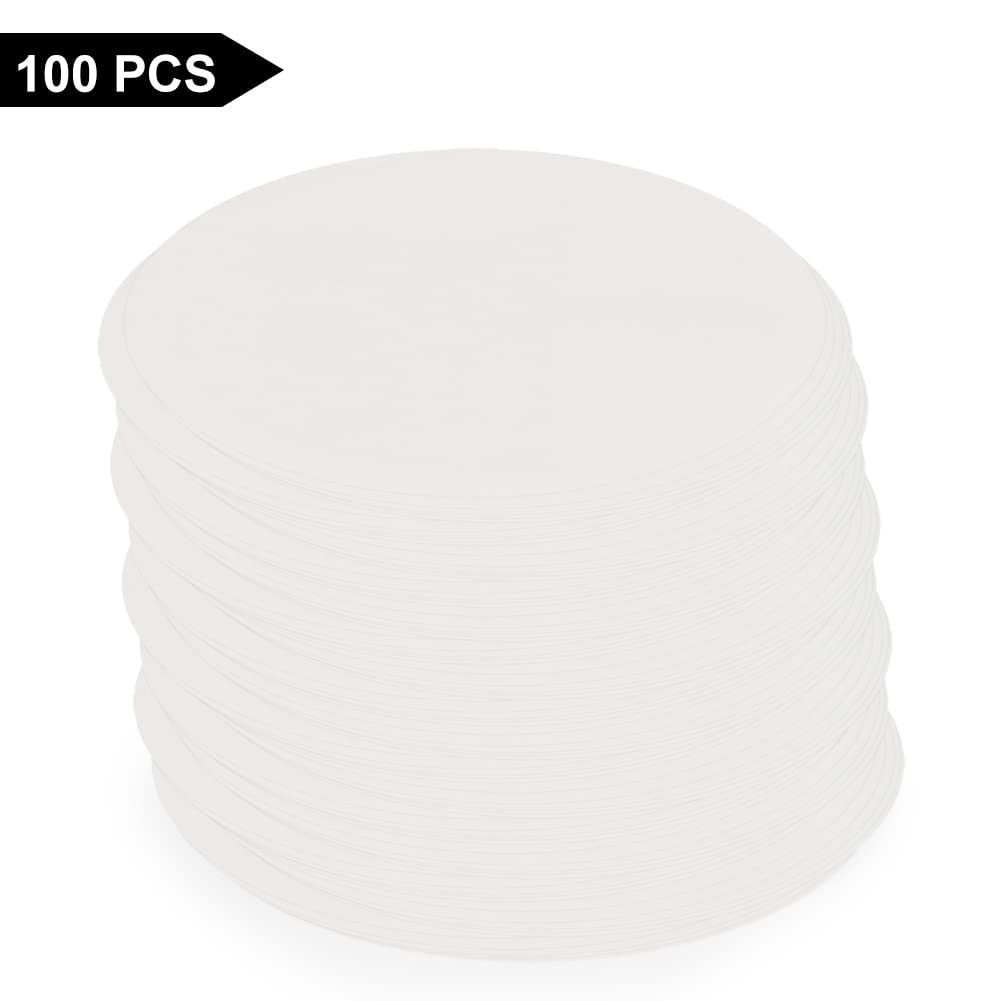 Qualitative Filter Paper, 94 mm Diameter Fast Speed Cellulose Filter Paper Circles, 25 Microns Particle Retention, 100 Packs
