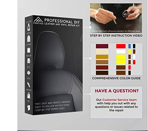 Brown Leather Repair Kits for Couches - Vinyl Repair Kit | Furniture, Car Seats, Sofa, Jacket, Purse, Belt, Shoes | Genuine, Italian, Bonded, PU, Leather |No Heat Required | Leather Repair & Restore