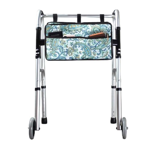 Walker Bag, Hands Free Walker Accessories Basket, Multi-Purpose Cell Phone,Water Bottle,Medicine Attachment Fits for Folding Walkers, Multiple Pockets Tote Caddy Pouch for Elderly