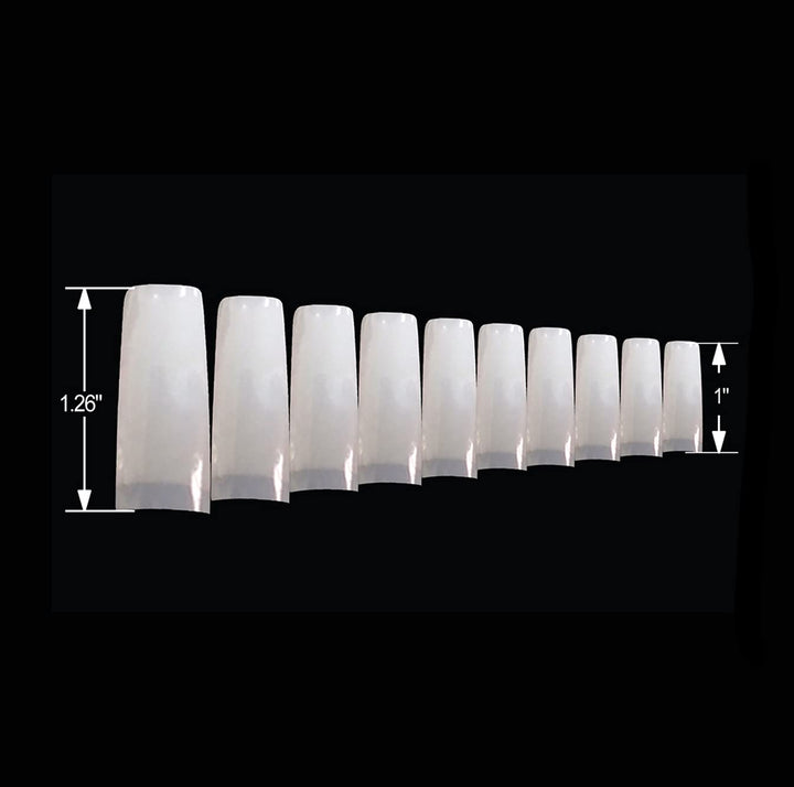BE.YOU Half-Moon: Beyou 2Pack Natural/Clear Half-Moon 550 Artificial Fake Nails (Total 1100Tips) 11Sizes for Nail Salon Nail Shop 27010/27012 (Half-Moon)