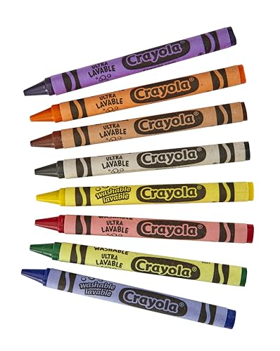Washable Crayons, School Supplies, 24 Count