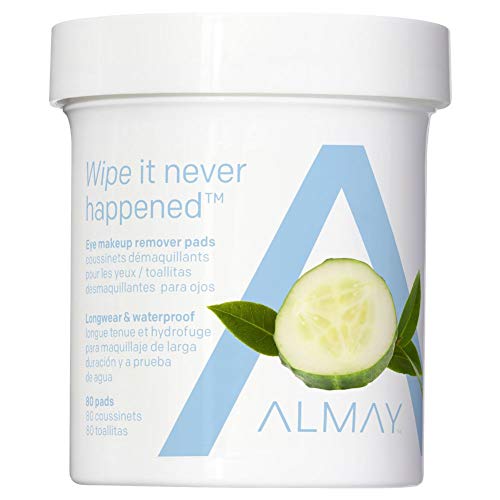 Longwear & Waterproof Eye Makeup Remover Pads, Hypoallergenic, Cruelty Free, Ophthalmologist Tested, 80 Pads