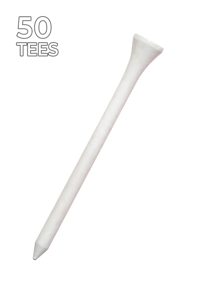 PRIDE GOLF TEE unisex adult 50 Count Bag Golf Tees, White, 2.125 US