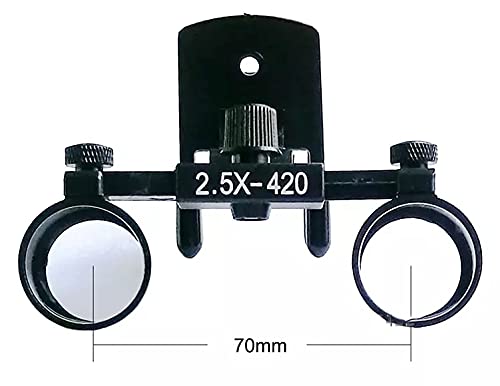 Doc.Royal Binocular Clip Loupes Lab Head Magnifier w/Clip-on 2.5X420mm DY-109