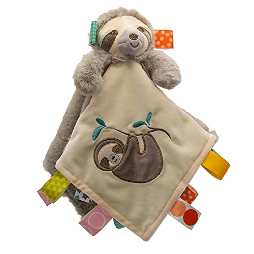 Soothing Sensory Stuffed Animal Security Blanket, Molasses Sloth, 13 x 13-Inches