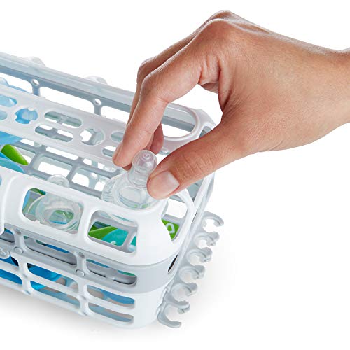 ® Baby Bottle & Small Parts Cleaning Set, Includes High Capacity Dishwasher Basket & Bristle Bottle Brush, Grey