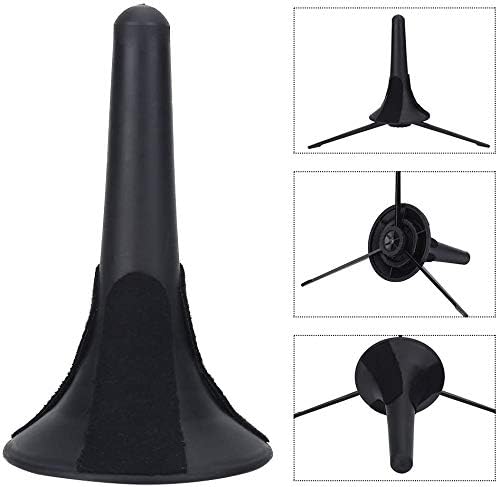 Black Portable Trumpet Stand Holder Metal Tripod Holder Stand Foldable - 6.7 x4.5