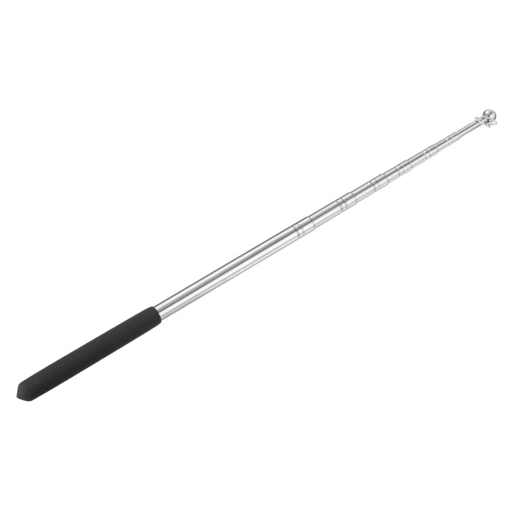 5 Feet Telescopic Handheld Flagpole, Stainless Steel Extendable Retractable Baton Portable Guide Flag Pole for Tour Guides Teacher Pointer, Black