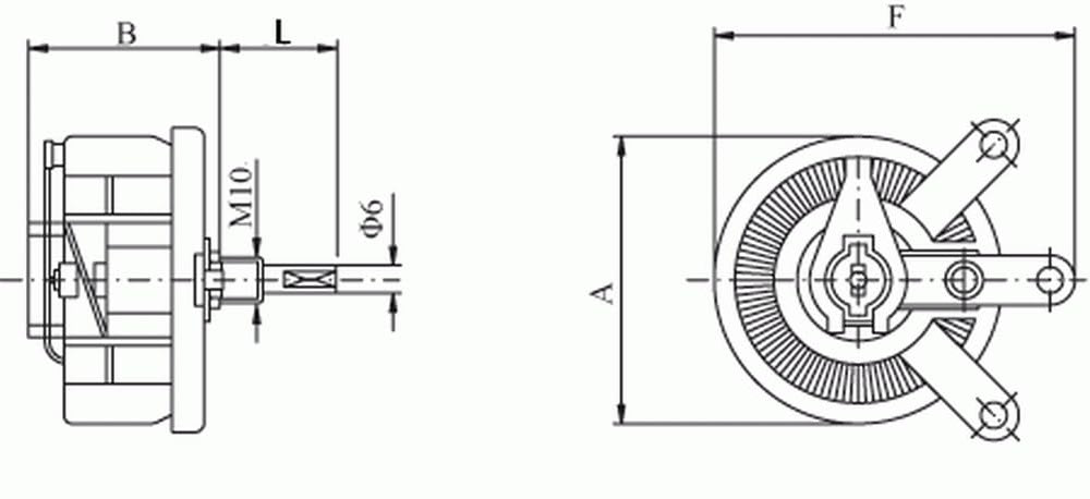 Electronics-salon 100w 10 OHM High Power Wirewound Potentiometer, Rheostat, Variable Resistor.