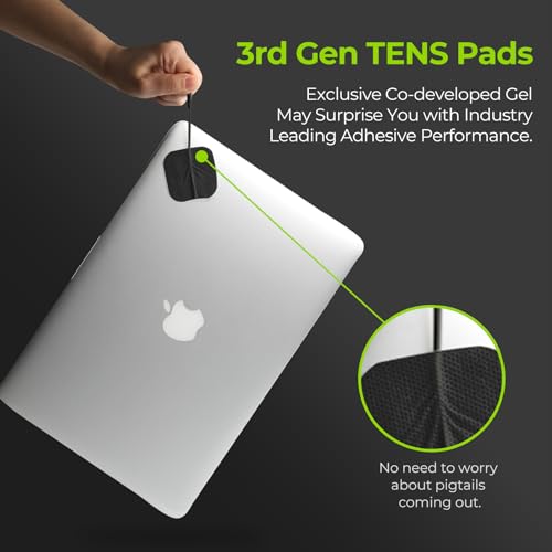 TENS Unit Pads Electrode Patches with Upgraded Self-Stick Performance and Non-Irritating Design for Electrotherapy (Black)