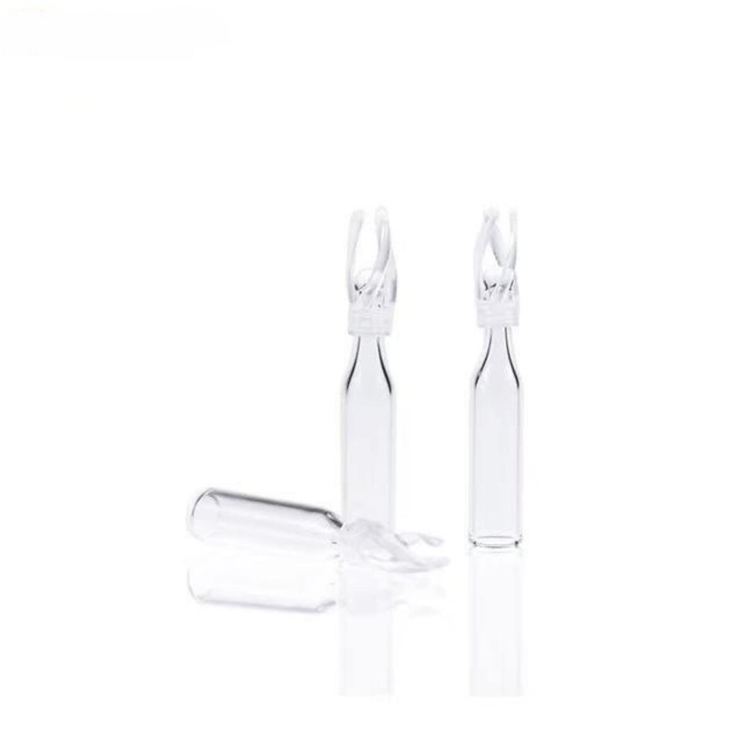 Glass Vial Insert, 100ul Clear Glass Insert with Polyspring,5x29mm, Pack of 100