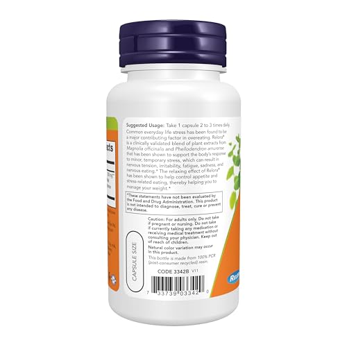 Supplements, Relora 300 mg (a Blend of Plant Extracts from Magnolia officinalis and Phellodendron amurense), 60 Veg Capsules