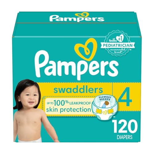 Swaddlers Diapers - Size 4, 120 Count, Ultra Soft Disposable Baby Diapers