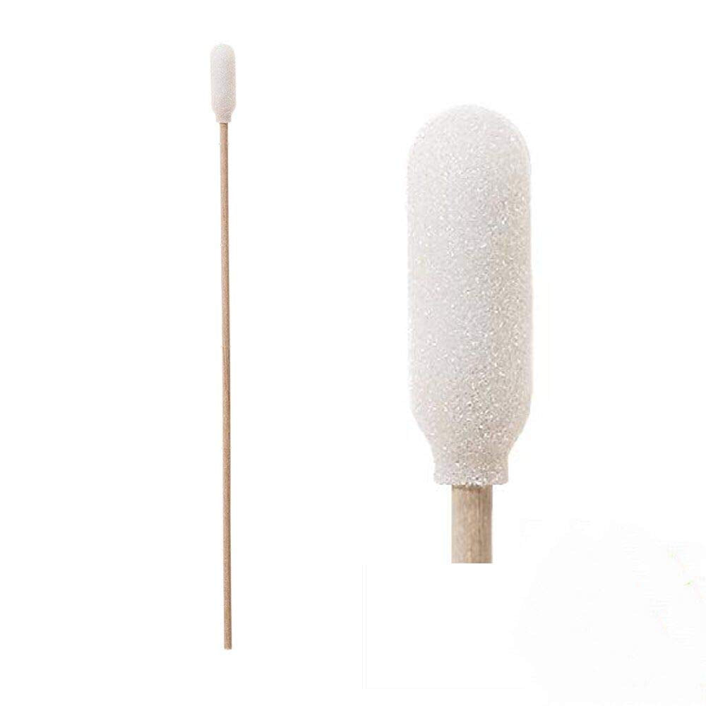 Ci Kyan 100pcs 6 Cleanroom Large Foam Over Cotton Bud Tipped Cleaning Swabs with Wooden Handle CK-FS916
